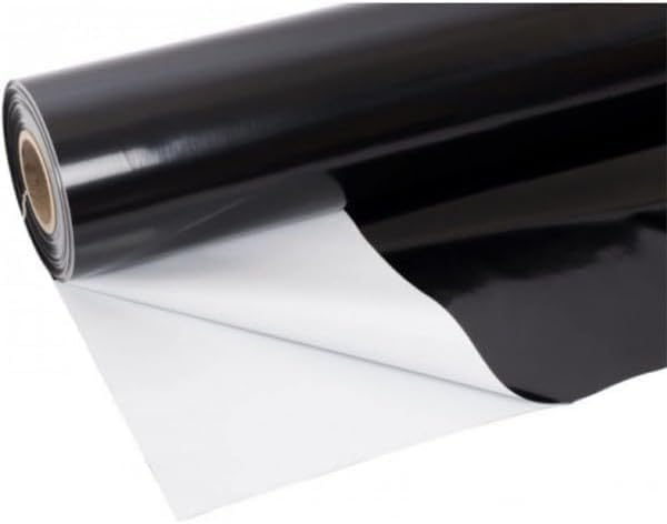 Farm Plastic Supply - 12 Mil String Reinforced Black/White Pond Liner - 12 Mil Fish Pond HDPE Liner, Pond Liners for Outdoor Ponds, Koi Ponds, Garden Fountain, Containment Liner (6' x 75')