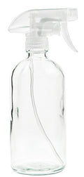 Sally's Organics Glass Spray Bottle - Empty Refillable 16 oz Container is Great for Essential Oils, Cleaning Products, Homemade Cleaners, Misting Plants with Water, and Vinegar Mixtures for Cleaning