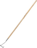Berry&Bird Swoe Garden Hoe, 61.8'' Stainless Steel Long Handled 3 Edge Hoe with Wooden Hand, Mini Angled/Warren Hoe, Soil Cultivator Weeding Tool for Grass Flower Backyard