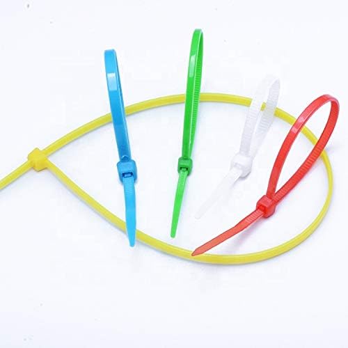 4 Inch Zip Ties (100 Pieces) 18lb Strength, Nylon Cable Wire Ties (Red)