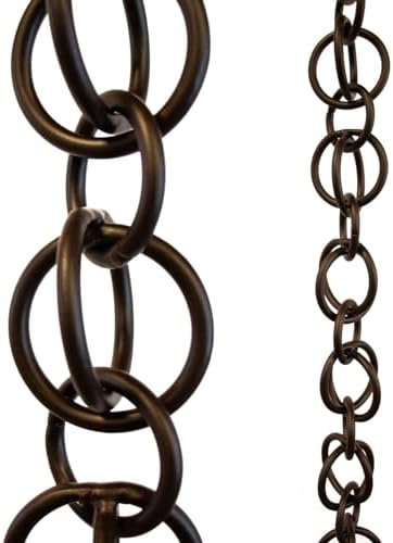 Nutshell Stores Double Loops Rain Chain - Bronze - 20 Feet