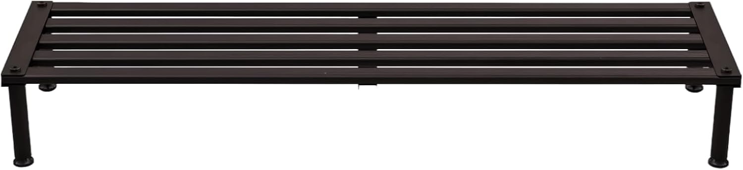 Metal Plant Stand, Rust-proof Aluminum Display Rack, Plants Display Stands Decoration Racks for Living Room Garden Balcony Patio (Ebony, 42.5Inch Low Leg)