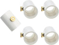 5 Pcs PVC Mist Nozzle Coupling with Brass Mist Nozzle for 1/2 Inch PVC Pipe for Greenhouse Outdoor Misting Cooling System (White)