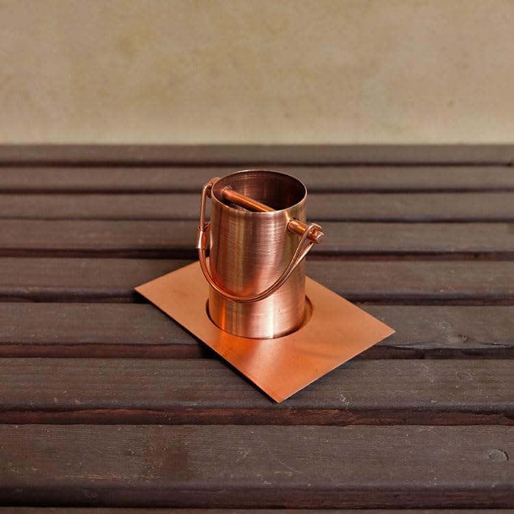 Nutshell Stores Steel Cups Rain Chain - Copper Plated - 11 Feet
