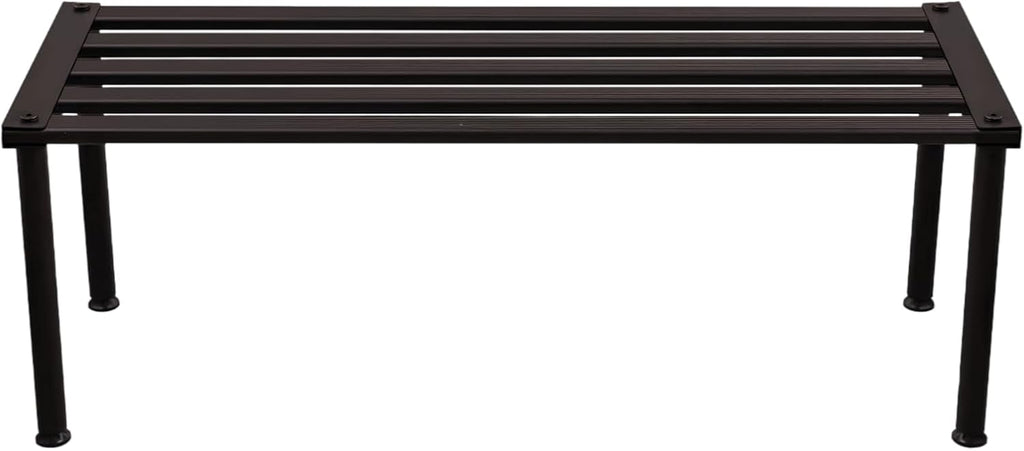 Metal Plant Stand, Rust-proof Aluminum Display Rack, Plants Display Stands Decoration Racks for Living Room Garden Balcony Patio (Ebony, 31.5Inch Tall Leg)