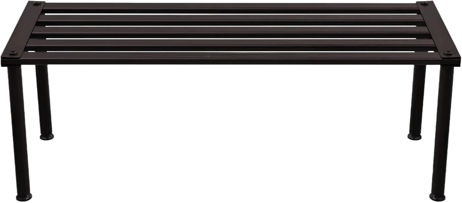 Metal Plant Stand, Rust-proof Aluminum Display Rack, Plants Display Stands Decoration Racks for Living Room Garden Balcony Patio (Ebony, 31.5Inch Tall Leg)