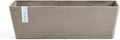 Ecopots Bruges Durable Modern Rectangular Indoor/Outdoor Recycled-Based Composite Flower Pot Planter, Taupe, 17.75"
