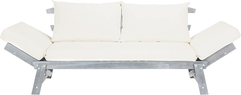 SAFAVIEH PAT6745A Outdoor Collection Tandra Grey Modern Contemporary Daybed Day Bed