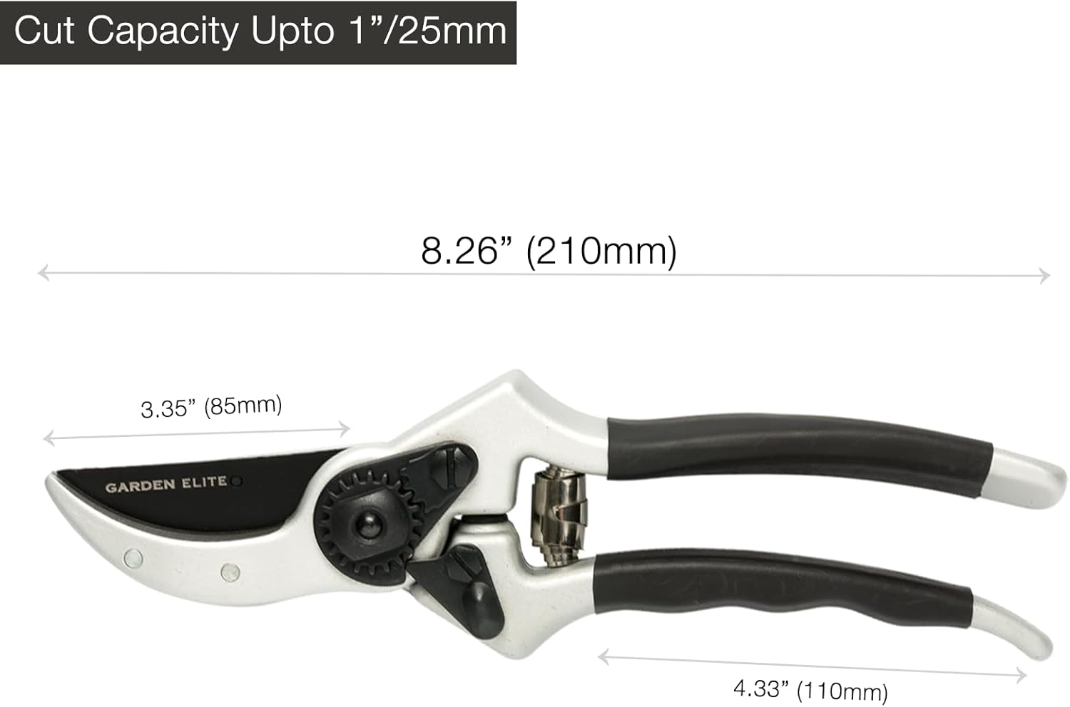 Razor Sharp Bypass Pruning Shears - Lifetime Replacement - Free Extra Blade, Spring & eBook - Japanese Steel - Premium Hand Pruners - Garden Shears - Garden Clippers - Secateurs with Ergonomic Handles