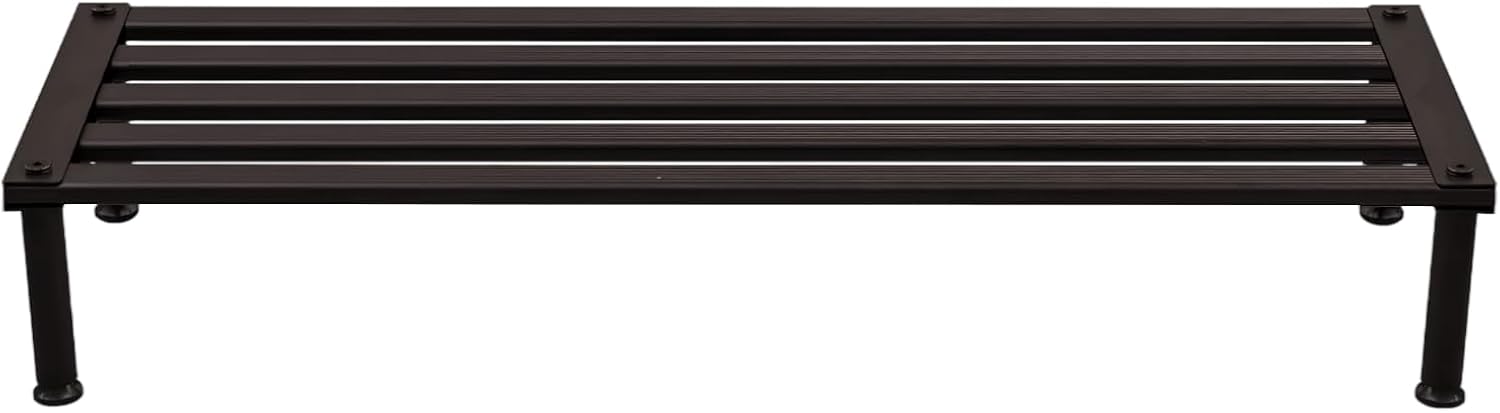 Metal Plant Stand, Rust-proof Aluminum Display Rack, Plants Display Stands Decoration Racks for Living Room Garden Balcony Patio (Ebony, 31.5Inch Low Leg)
