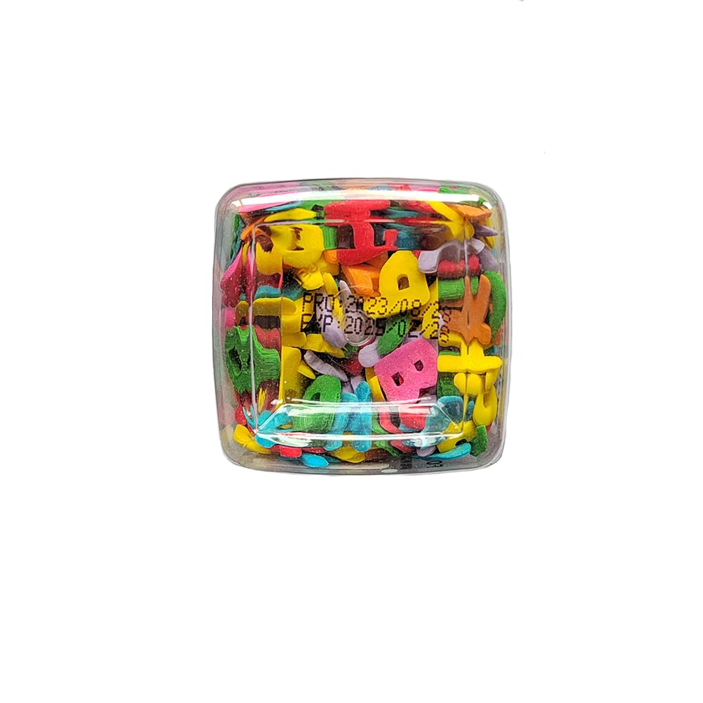 Homankit Happy Birthday Letters for Decorating Happy Birthday Alphabet Sprinkles Ice Cream Sprinkle Sugar Candy Baking Cake Cupcake Toppers Cookie Donut Dessert Decoration 2.47 Ounces (Only Contain Happy Birthday Letters )