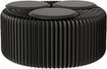 Foldable Kraft Paper Stool, Honeycomb Accordion Folding Bench, Collapsible Paper Stool for Small Spaces, Portable Footrest and Side Table for Living Room and Office,Black-30×30×150cm
