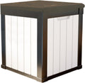 48 Gallon Outdoor Storage Box, Waterproof Resin Deck Box for Patio, Pool, and Garden, Lockable Bin for Cushions, Tools, and Accessories, UV-Resistant, White