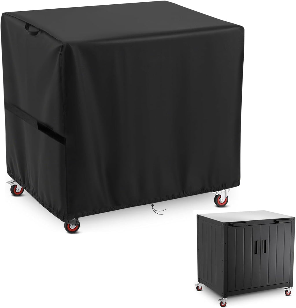Outdoor Grill Table Cover for Feasto Grill Cart with Storage Cabinet, Waterproof Outdoor Bar Cart Grill Cart Covers, 36"x26"x36" Table Cover for Grill Dining Kitchen Cart