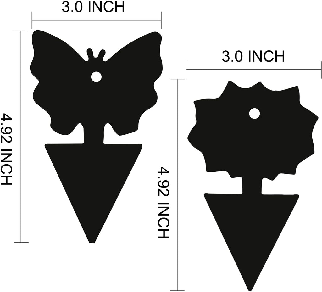 USKICH Sticky Trap Fruit Fly and Gnat Trap Sticky Bug Traps Fungus Traps for Indoor/Outdoor Insect Catcher for White Flies,Mosquitoes,Fungus Gnats,Lying Insects (24 Pcs Black)
