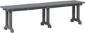 Outdoor Benches Weatherproof, Park Long Bench Poly Lumber Backless for Entryway Front Porch Garden Bench Seat for Patio, Gray