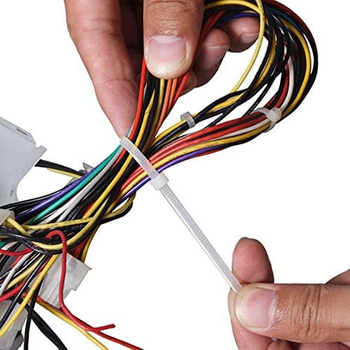 4 Inch Yellow Zip Ties (100 Pieces) 18lb Strength, Nylon Cable Wire Ties