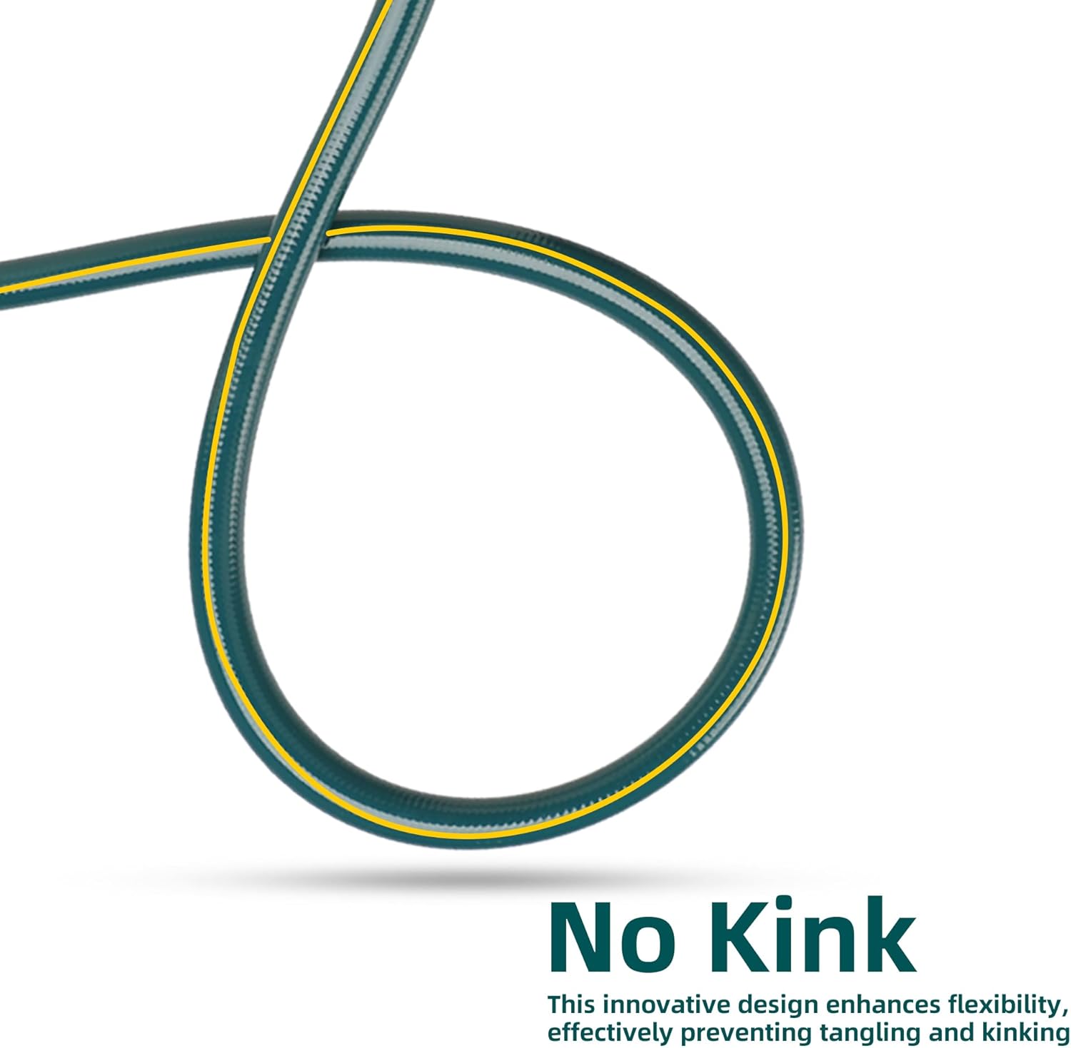 Solution4Patio Long Leader Green Garden Hose 3/4 in. x 100 ft. -Kink Free, Leakproof, Brass/Aluminum Male/Female Fittings -Heavy Duty Durable Flexible Lightweight Water Pipe for Household & Commercial