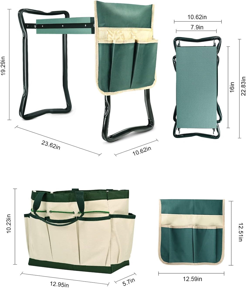 KVR Garden Bench for Kneeling and Sitting Foldable Garden Kneeler and Seat Heavy Duty,Gardner Gifts Ideas for Women Mom Grandma