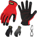 DULFINE High Performance Work Gloves For Men(3 Pairs Pack), High Dexterity Touch Screen For Multipurpose,Excellent Grip (Large)