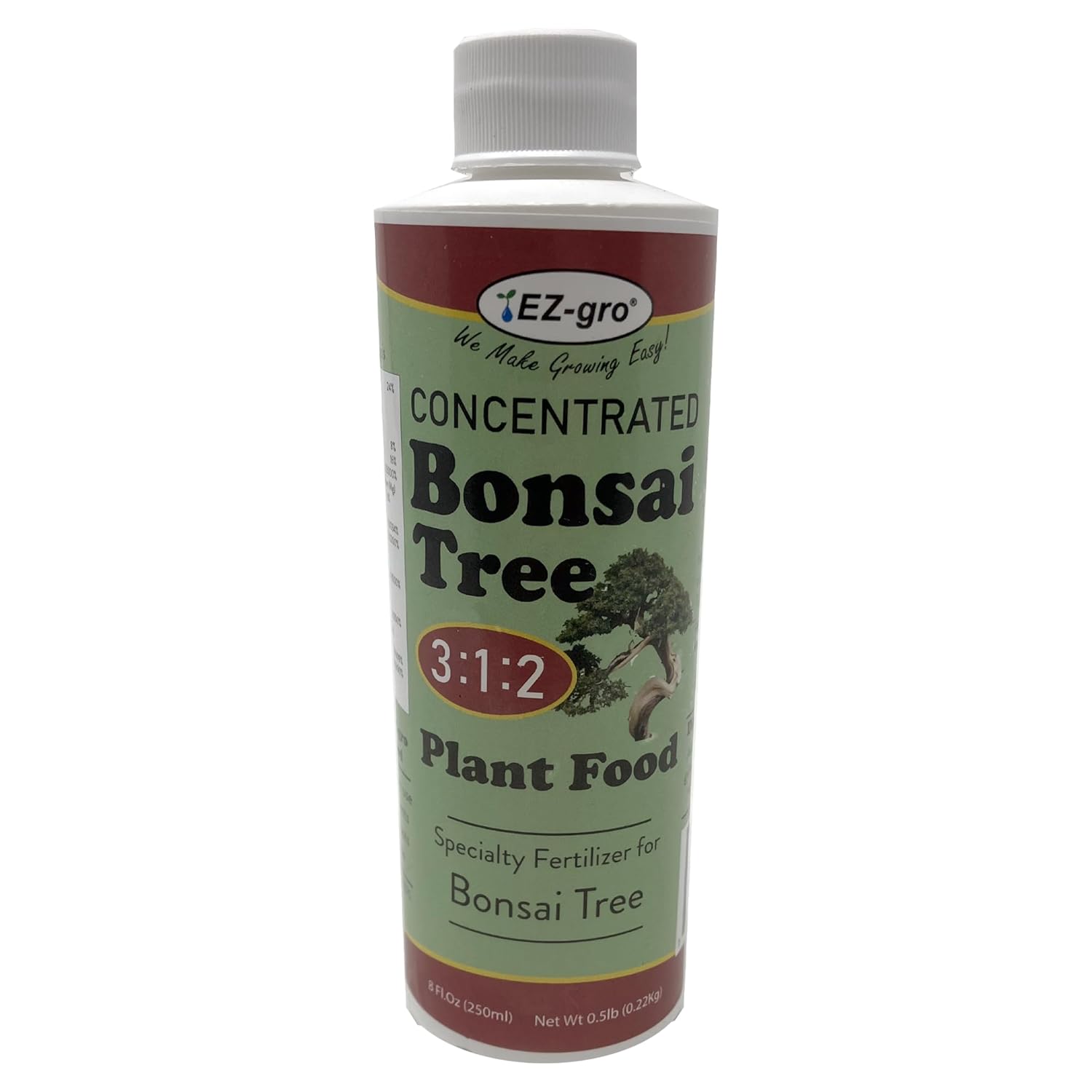 Professional Liquid Bonsai Fertilizer by EZ-gro | 3:1:2 Ratio Concentrate Indoor Plant Fertilizer for Your Bonsai Tree | 8 oz