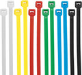 XINGO Cable Zip Ties (120 Pack), 40 Lbs Tensile Strength-Heavy Duty,Self-Locking Nylon Plastic Wire Ties in Assorted Sizes and Colors for indoor and outdoor(8 Inch, Colorful)