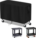 Outdoor Prep Table Cover, Plastic Utility Cart Cover for ELAFROS 550 lbs - 2 Tier Service Cart Waterproof Grill Carts Covers Rolling Tool Box Covering - 36" L x 18" W x 31" H