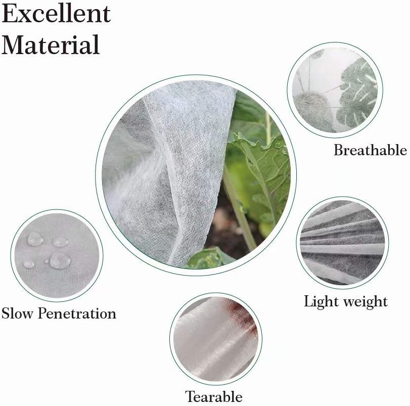 Agfabric Plant Covers Freeze Protection 10'x100' 0.55oz Frost Blankets for Plants Plant Frost Protection Covers Garden Winter Frost Pests Protection,White