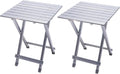 SUNNYFEEL Folding Camping Table - Lightweight Aluminum Portable Picnic Table, 18.5x18.5x24.5 Inch for Cooking, Beach, Hiking, Travel, Fishing, BBQ, Indoor Outdoor Small Foldable Camp Tables