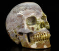 Skullis 5.0" Indian Agate Crystal Skull, Hand Carved Gemstone Fine Art Sculpture, Reiki Healing Stone Statue.530 Z8