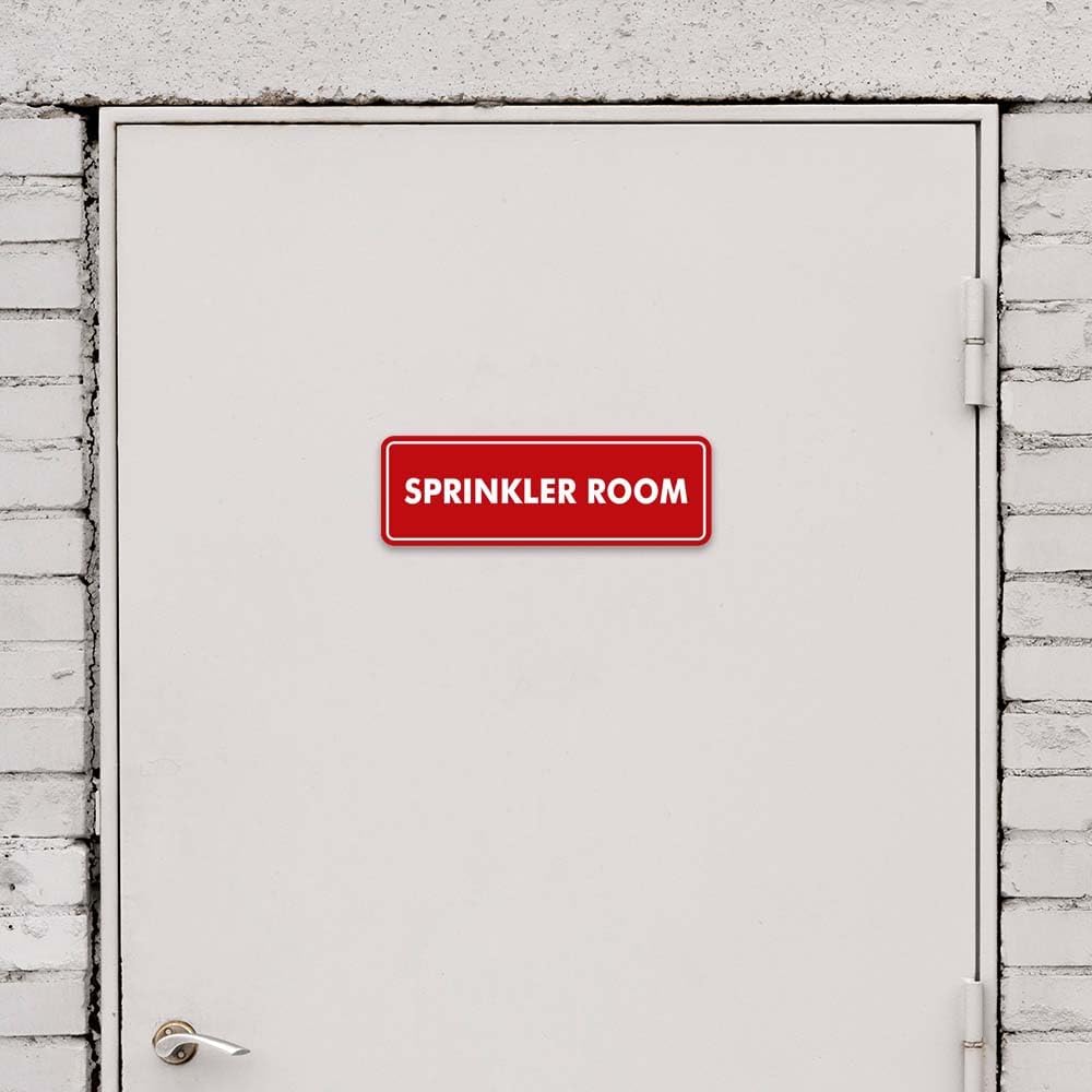 Signs ByLITA Standard Sprinkler Room Sign (Walnut) - Small