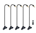 5pk Brass Misting Nozzles Tee 16 inch 360 Degree Adjustable Copper Sprayer, Compatible with1/4 trubing Hose Watering Plant Drip Irrigation Pneumatic Fittings Connection for Watering Garden（16inch）
