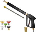 YAMATIC Pressure Washer Gun Wand with Swivel 3/8" Plug & M22 Coupler, Stainless Steel Extension Lance Replacement for Ryobi, Simpson, Craftsman Power Washer for Foam Cannon Car Wash, 4000 PSI