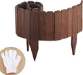 Wooden Garden Edging Border Wood Garden Fence Wooden Landscape Edging Decorative No-Dig Garden Edging Landscaping Lawn Edging Fence-7.87”H x48”L (2PACK, 8FT Total Length)
