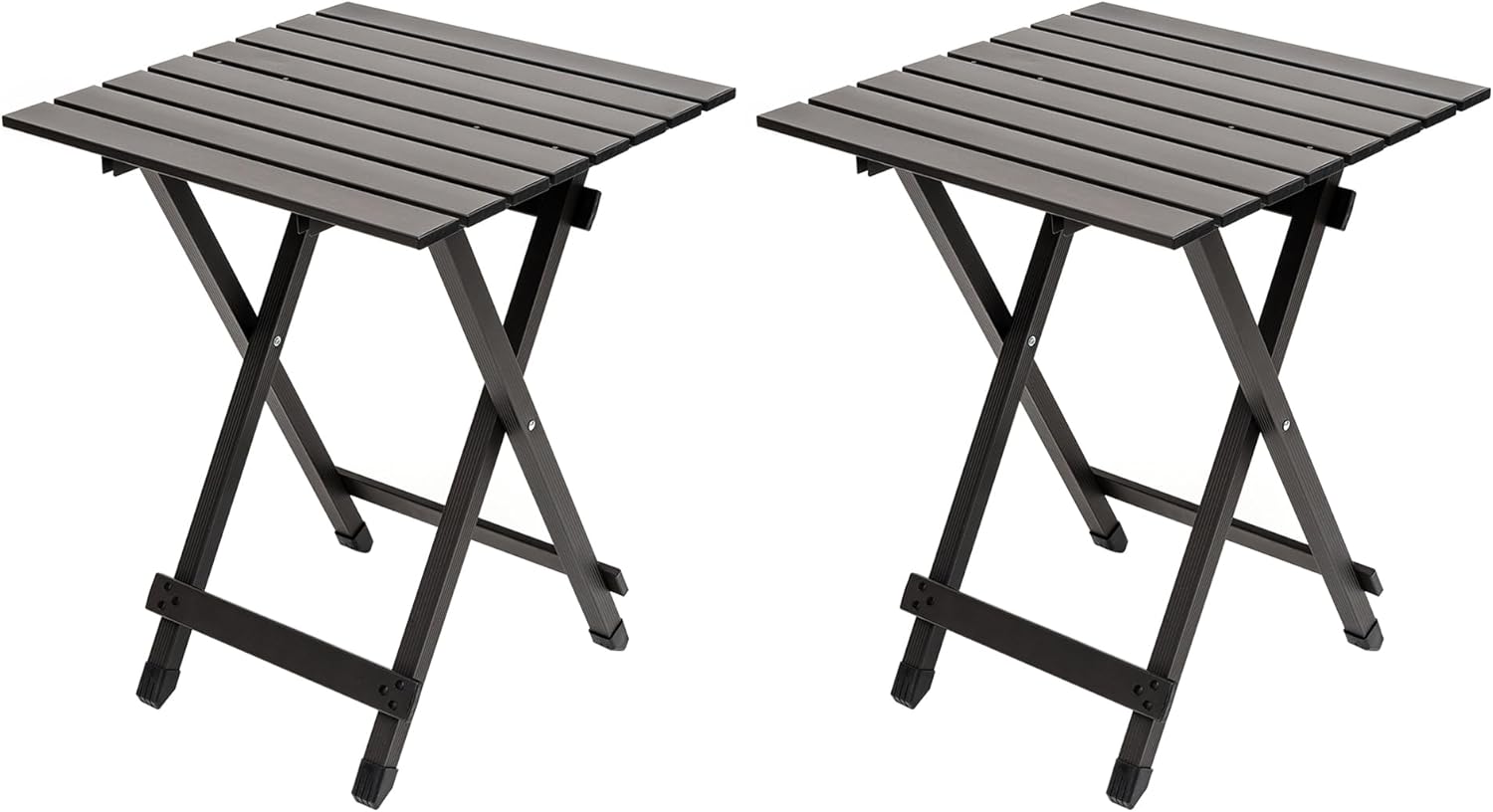 SUNNYFEEL Folding Camping Table - Lightweight Aluminum Portable Picnic Table, 18.5x18.5x24.5 Inch for Cooking, Beach, Hiking, Travel, Fishing, BBQ, Indoor Outdoor Small Foldable Camp Tables