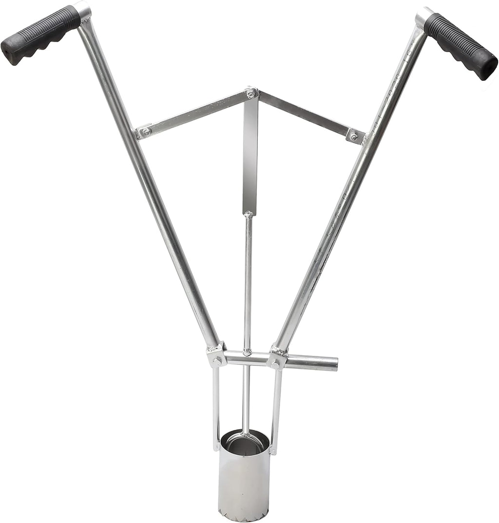 AIWFL Seedling Transplanter Long Handled Bulb Planter, Stainless Steel Manual Plant Transplanter Weeder Sod Plugger Flower Planting Garden Tool