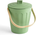 Martha Stewart Indoor Compost Bin | Countertop Composting Bucket for Kitchen | .7 Gallon Capacity | Includes Filter | Plant Based Materials | Sage Green