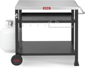 3-Shelf Outdoor Grill Table,Pizza Oven Table for Outside,Movable Grill Cart with Wheels,Indoor & Outdoor Cooking Station, Pizza Oven Stand for Ooni Blackstone Griddle 33.5”x 21.7”