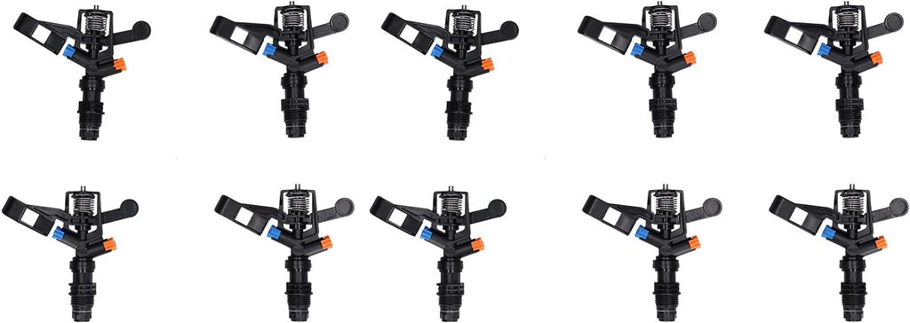 Rocking Arm Sprinklers,10PCS Plastics G 1/2 Male Thread 360° Rotating Sprinklers Watering Sprinkler for Yard Lawn and Grass Irrigation 4.7x4.5in