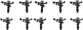 Rocking Arm Sprinklers,10PCS Plastics G 1/2 Male Thread 360° Rotating Sprinklers Watering Sprinkler for Yard Lawn and Grass Irrigation 4.7x4.5in