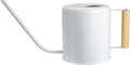 1.5 Liter Watering Can for Indoor Plants, House Plants, Flower Watering, Outdoor Plants - Small Metal Watering Can with Long Spout (White)