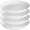 4 Pack of 16 inch Plant Saucer, Depth Large Plant Tray, Heavy Duty Plant Trays for Indoors no Holes, Plastic Pot Tray for Planter (White)