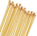 XINGO 100PCS Cable Zip Ties Heavy Duty, Premium Nylon Plastic Wire Ties with 50 Pounds Tensile Strength, Self-Locking Black Nylon Zip Ties for Indoor and Outdoor (14 inch, Gold)