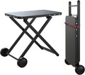 Portable Grill Table, Outdoor Prep Table with 2 Wheels, Pizza Oven Cart for Ninja Woodfire, Ninja Woodfire XL Pro, Weber Q, Ooni Table Top Grill, Folding Grill Cart for Picnic, Camping, RV