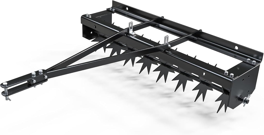 YINTATECH 48" Lawn Aerator Tow Behind with Universal Hitch for spike Aerator, Black