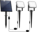 Solar Spot Lights Outdoor, 20 LED IP65 Waterproof Landscape Lighting, Dusk-to-Dawn 6000K Cold White Spotlights for Yard Garden Driveway Porch Walkway, 2-in-1