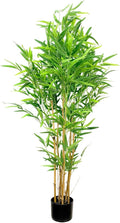Happygrill Artificial Bamboo Tree, Greenery Plants in Nursery Pot, Decorative Fake Trees Artificial Trees for Home Decor Indoor,Office, Entryway, 5Ft High