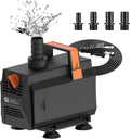 AquaMiracle 600GPH Aquarium Water Pumps (2270L/H, 35W) Fountain Pump Pond Pump Submersible Water Pump with Flow Control for Fountain, Waterfall, Statuary, Filtration, Water feature, Hydroponics
