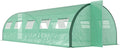 Outsunny 25' x 10' x 6.6' Walk-in Tunnel Greenhouse with Upgraded Structure, Outdoor Green House with 2 Hinged Doors, 10 Mesh Windows, Gardening Plant Warm House Tent, Green