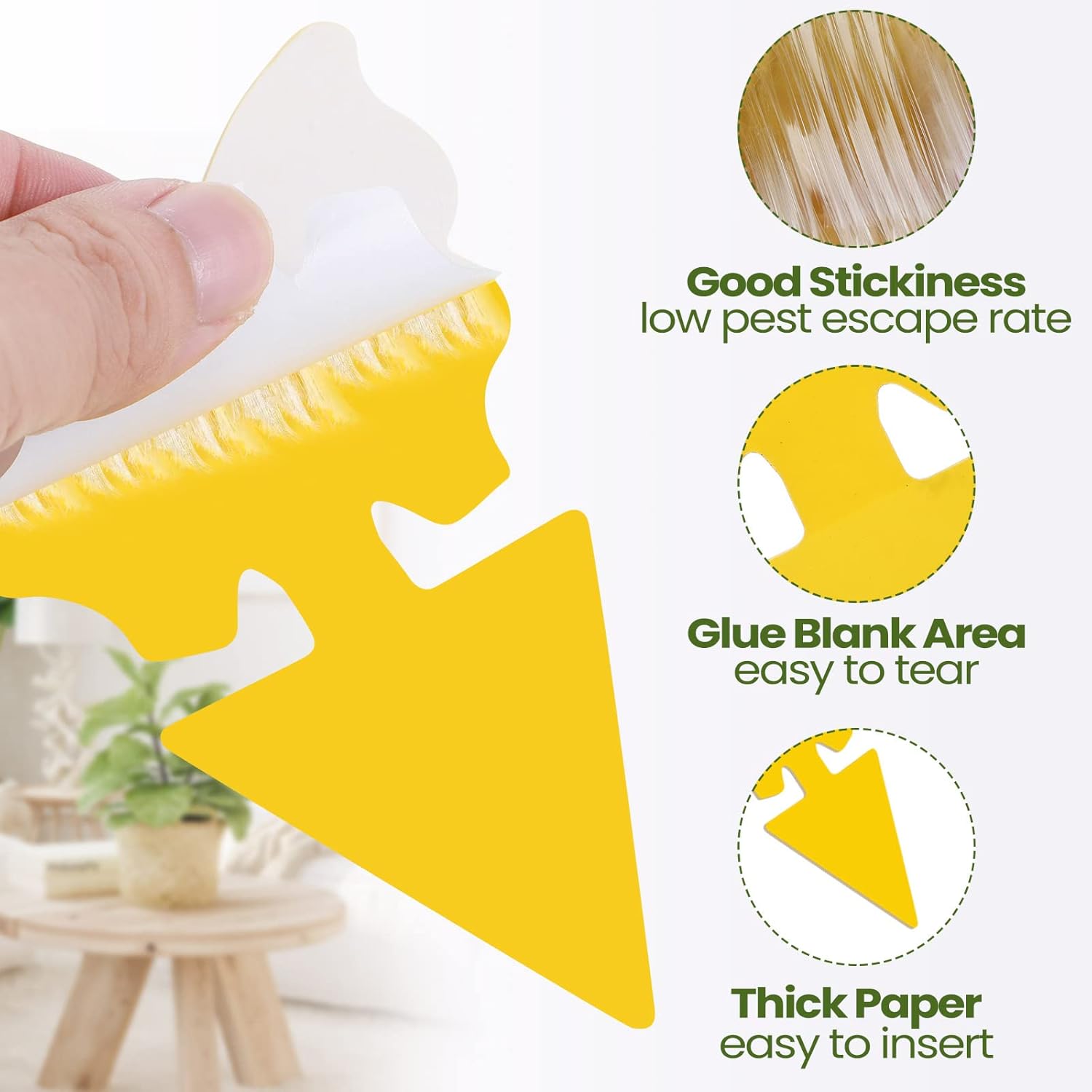 200 Sheets Fruit Fly Sticky Traps for Fruit Fly Gnat Trap for House Indoors Sticky Traps Catcher for Gnats Fungus Gnats Mosquito Catcher for Kitchen Outdoor Plants(Yellow)